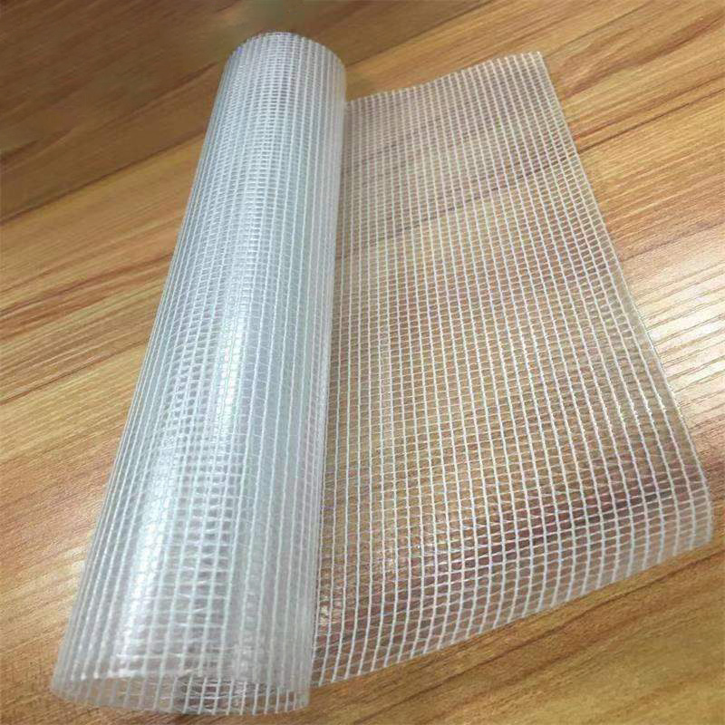 Bâche transparente en maille enduite de PVC