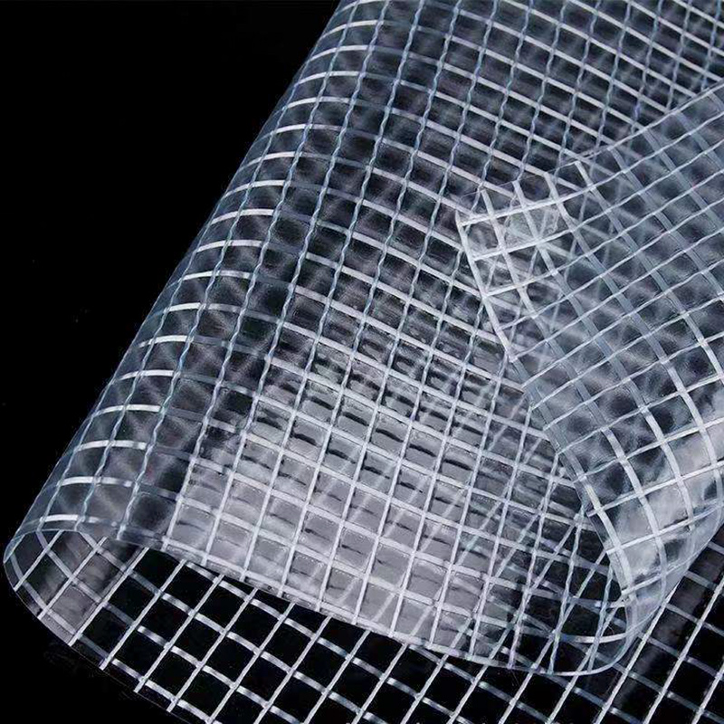 Bâche transparente en maille enduite de PVC