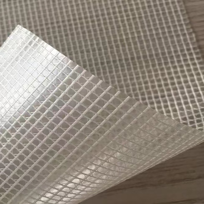 Bâche transparente en maille enduite de PVC