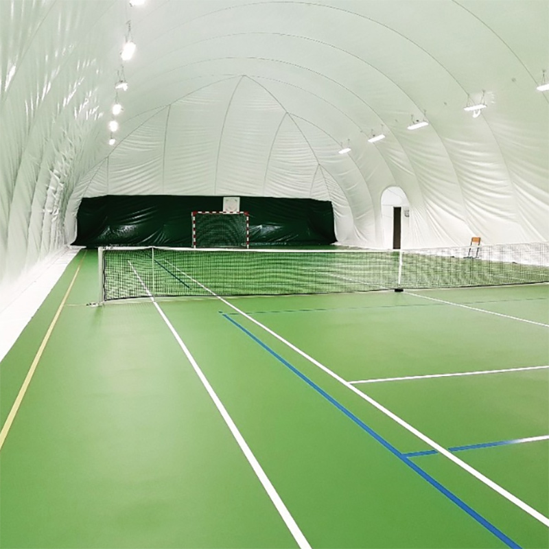 Tissu en polyester enduit de PVC pour terrain de tennis gonflable